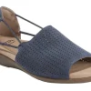 Abra Indigo Blue Suede Slip-On Sandal