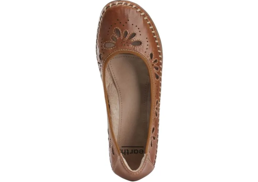 alder_azza_sand_brown_per_2.webp Alder Azza Sand Brown Perforated Leather Ballet Flat