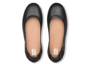 Allegro Black Leather Ballet Flat