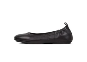 Allegro Black Leather Ballet Flat