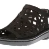 Amadora Black Leather Wide Width Sandal