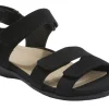 Amal Black Leather Adjustable Strappy Sandal