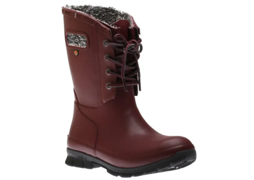 amanda_plush_laceup_burgu_0.webp Amanda Plush Lace-Up Burgundy Women's Insulated Rain Boot