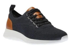 Amherst Navy Knit Lace-Up Sneaker