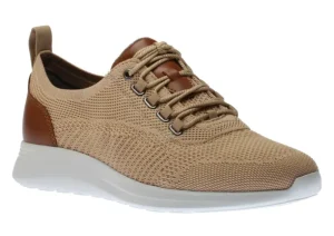 Amherst Taupe Knit Lace-Up Sneaker