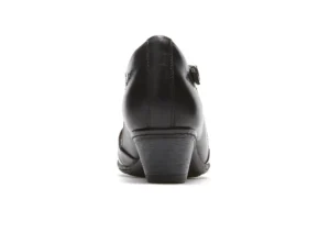 Angelina Black T-Strap Low Heel
