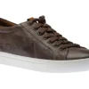 Banks Grey Leather Lace-Up Sneaker