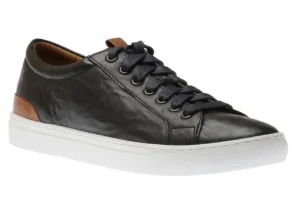 Banks Navy Leather Lace-Up Sneaker