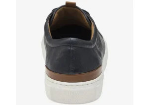 Banks Navy Leather Lace-Up Sneaker