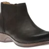 Barbara Black Burnished Nubuck Leather Ankle Boot