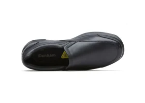Battery Park Service Black Leather Slip-On Shoe