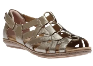 Belle Bridget Platinum Leather Sandal