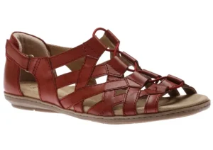 Belle Bridget Red Leather Sandal