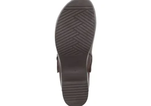 Berry Brown Milled Burnished Leather Clog