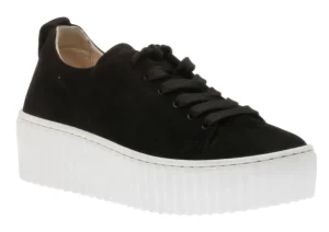 93.201.17 Black Suede Platform Lace-Up Sneaker