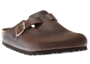 Boston Habana Brown Oiled Leather Soft Footbed Clog