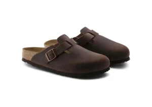 Boston Habana Brown Oiled Leather Soft Footbed Clog