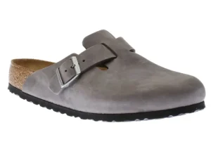 Boston Iron Grey Oiled Leather Clog