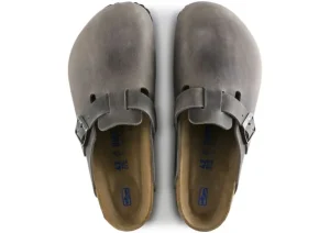 Boston Iron Grey Oiled Leather Clog