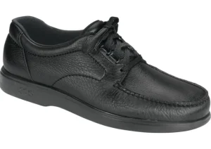 Bout Time Black Leather Lace-Up Loafer