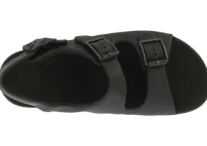 Bravo Black Bear Leather Heel Strap Sandal