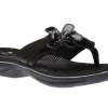 Brinkley Flora Black Patent Thong Sandal