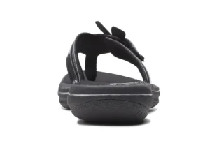 Brinkley Flora Black Patent Thong Sandal