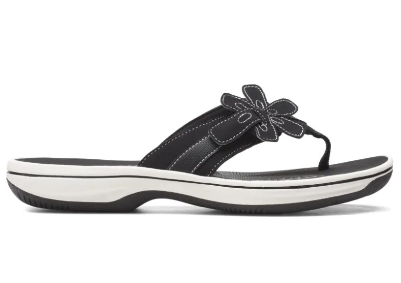 brinkley_flora_black_whit_1.webp Brinkley Flora Black White Thong Sandal