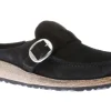 Buckley Black Suede Leather Clog