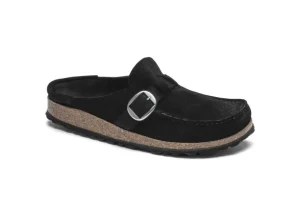 Buckley Black Suede Leather Clog