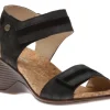 Calgary 03 Black Wedge Sandal