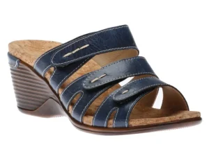 Calgary 01 Blue Slide Wedge sandal