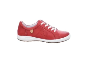 Caren 01 Red Leather Lace-Up Sneaker