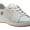 Caren 01 White Leather Lace-Up Sneaker