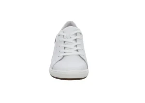 Caren 01 White Leather Lace-Up Sneaker