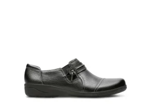 Cheyn Madi Black Leather Slip-On