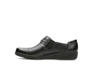 Cheyn Madi Black Leather Slip-On