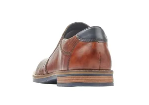 Clarino Brown Leather Slip-On Dress Shoe