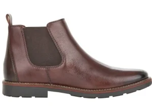 Clarino Dark Brown Leather Chelsea Boot