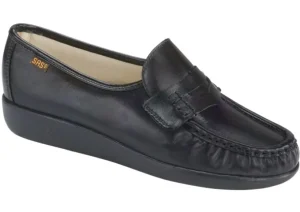 Classic Black Leather Slip-On Loafer