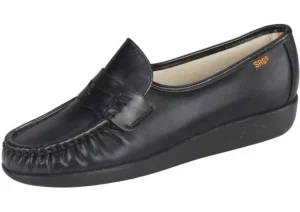 Classic Black Leather Slip-On Loafer