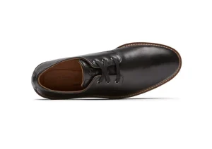 Clyde Black Leather Plain Toe Oxford Shoe