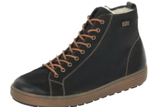Columbo Black Leather Lace-Up Winter Boot