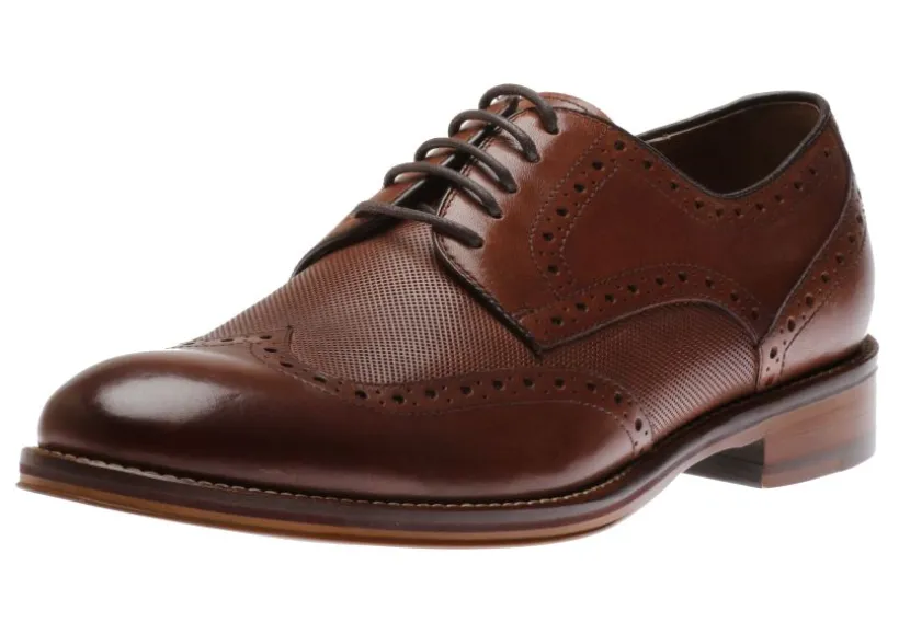 conard_oak_brown_leather__0.webp Conard Oak Brown Leather Embossed Wingtip Derby Shoe