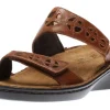 Cornet Brown Leather Slide Sandal