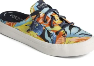 Crest Vibe Coral Floral Navy Multicolour Mule Sneaker