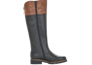Cristallino Black Brown Leather Tall Boot