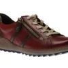 Cristallino Wine Leather Lace-Up Sneaker