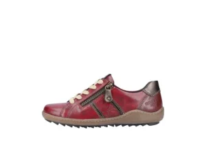 Cristallino Wine Leather Lace-Up Sneaker