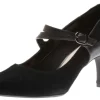 Dancer Reece Black Suede Mary Jane Pump